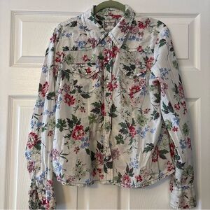 Ruff Hewn pearl snap button front western festival floral size L